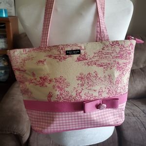 Rare 90's kate spade pink/white medium hand bag